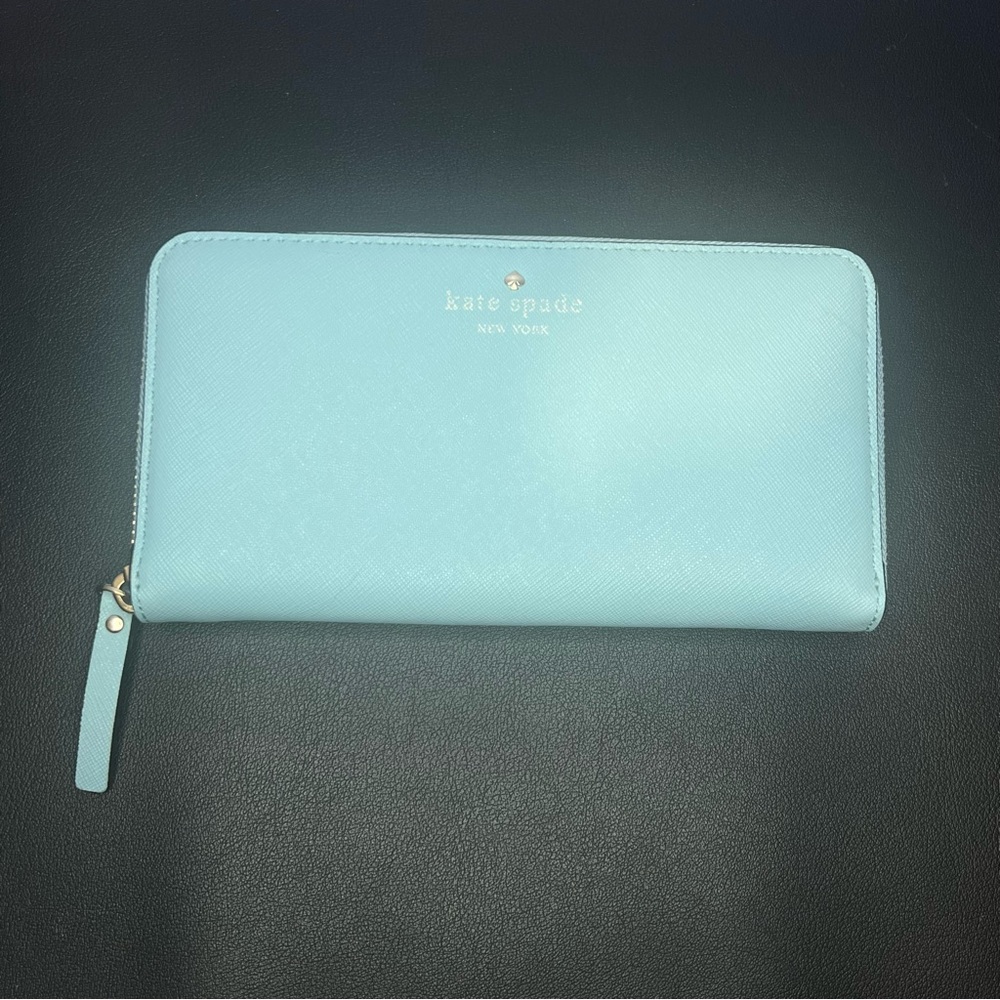 Kate Spade Blue Zip Around Wallet